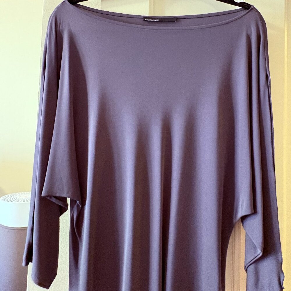 Calvin Tran Draped Dolman Sleeve Blouse Color Slate Size S/M